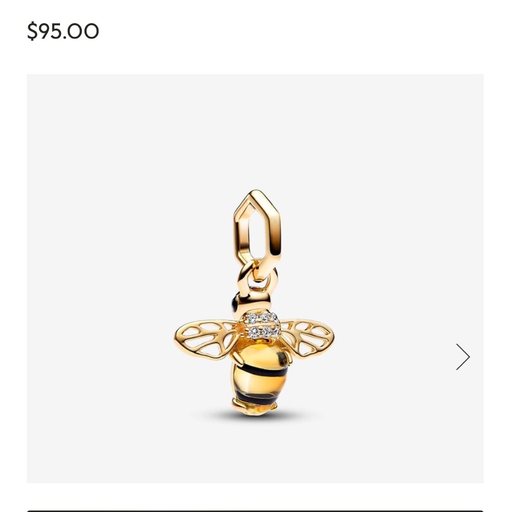 Sparkling Bee Dangle Charm
